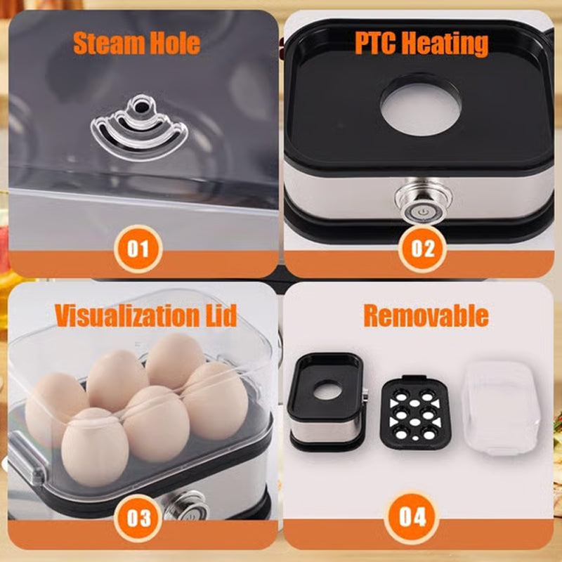 ⚡ FLASH SALE! 🥗 2026 Health Trend | 200W "All-See" Steamer – Healthy, Fast & Transparent Cooking! 👀🍳