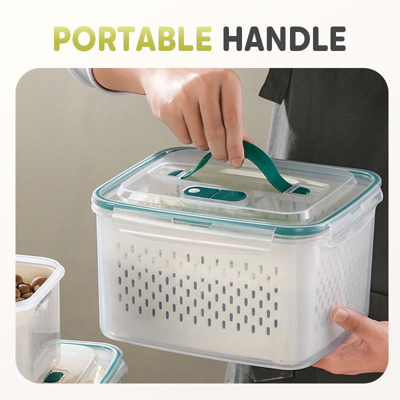 🔥Summer Hot Sale 49％ OFF💝2 in 1 Draining Fresh-Keep Food Container