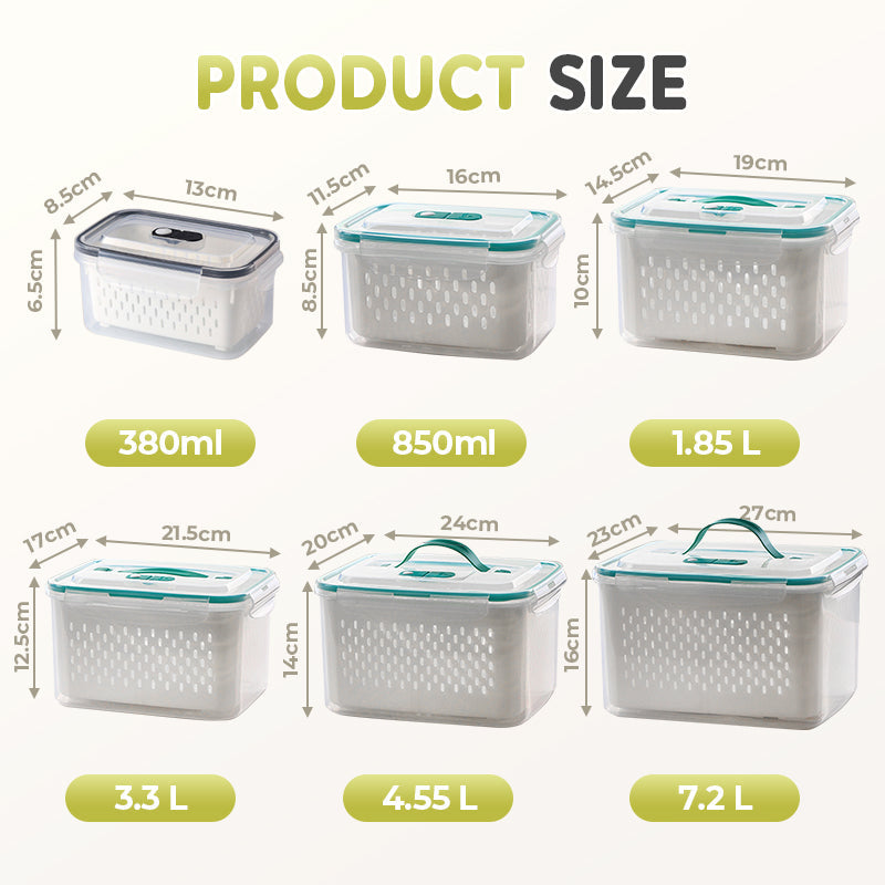 🔥Summer Hot Sale 49％ OFF💝2 in 1 Draining Fresh-Keep Food Container