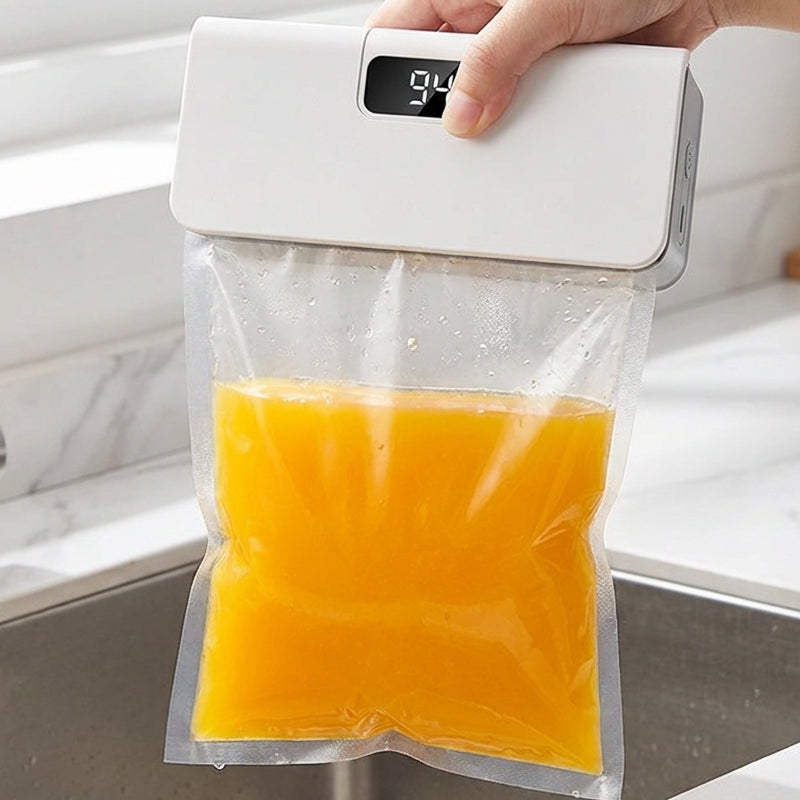 Rechargeable Bag Sealer with USB-C Charging – Adjustable Heat Settings, Magnetic Storage, Keeps Food Fresh Longer