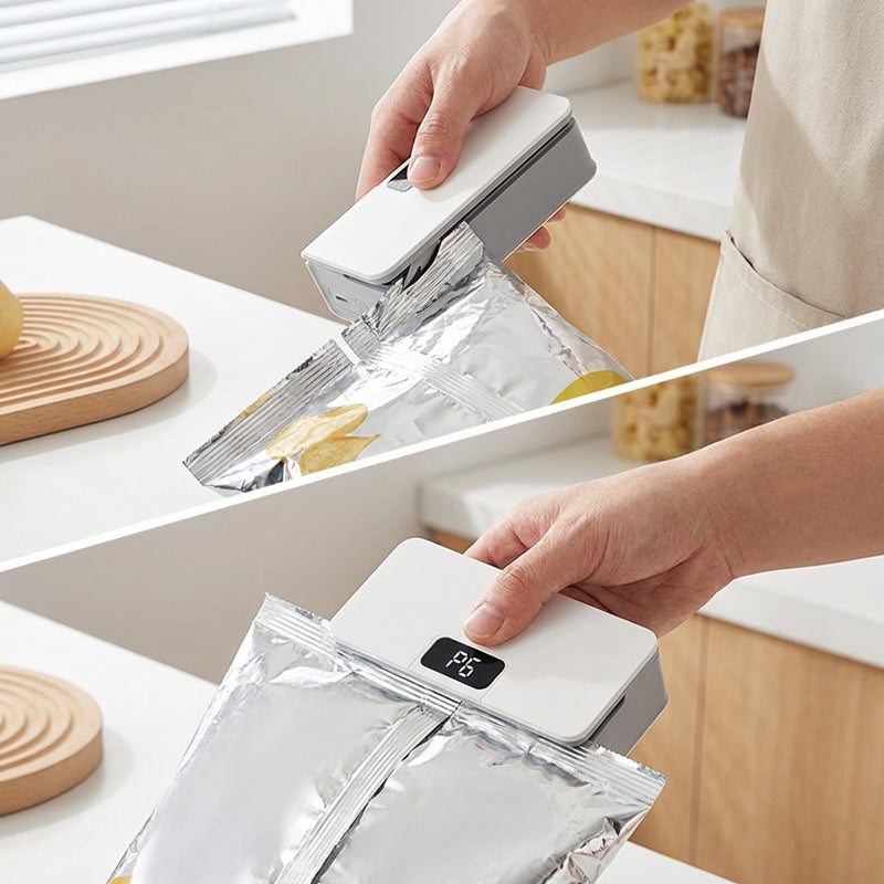 Rechargeable Bag Sealer with USB-C Charging – Adjustable Heat Settings, Magnetic Storage, Keeps Food Fresh Longer