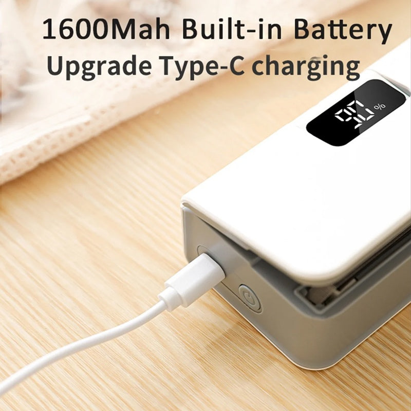 Rechargeable Bag Sealer with USB-C Charging – Adjustable Heat Settings, Magnetic Storage, Keeps Food Fresh Longer