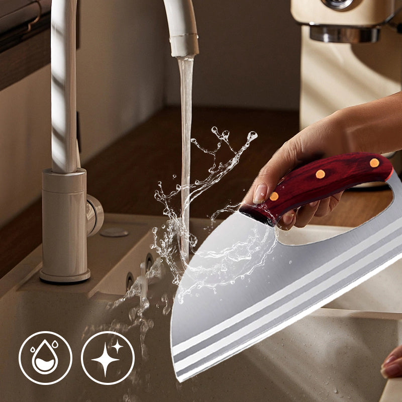Ergonomic kitchen knife – front-handle design, effortlessly cuts vegetables and meat. A thoughtful gift for home cooks. 🍅🔪
