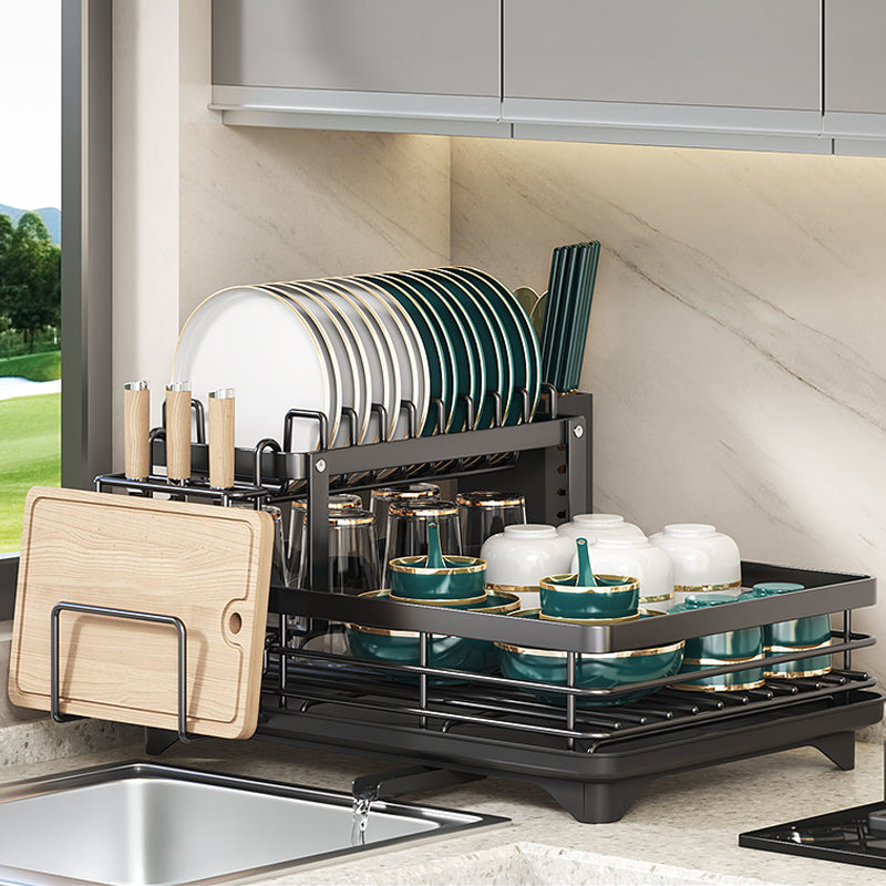 Two-tier dish rack for the kitche