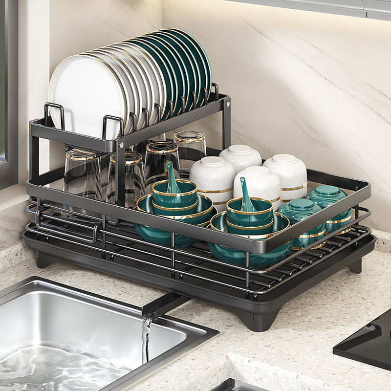 Two-tier dish rack for the kitche