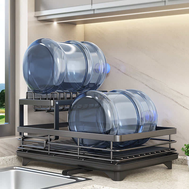 Two-tier dish rack for the kitche