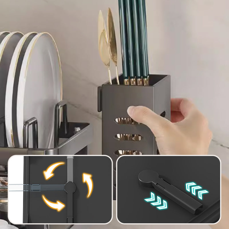 Two-tier dish rack for the kitche