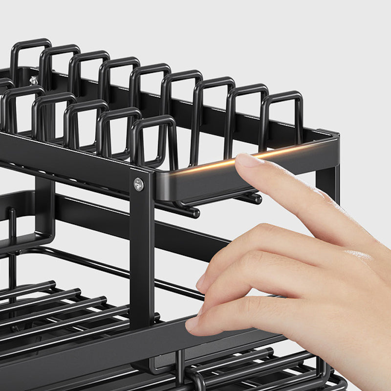 Two-tier dish rack for the kitche