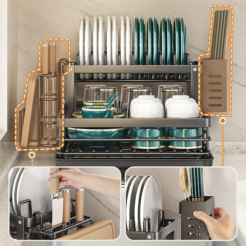 Two-tier dish rack for the kitche
