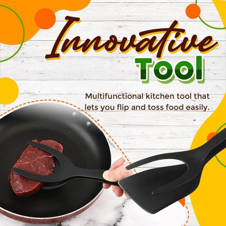 🔥🥩 2-in-1 Spatula Clip – Heat-Resistant Silicone & Non-Slip Handle – Kitchen Cooking Essential