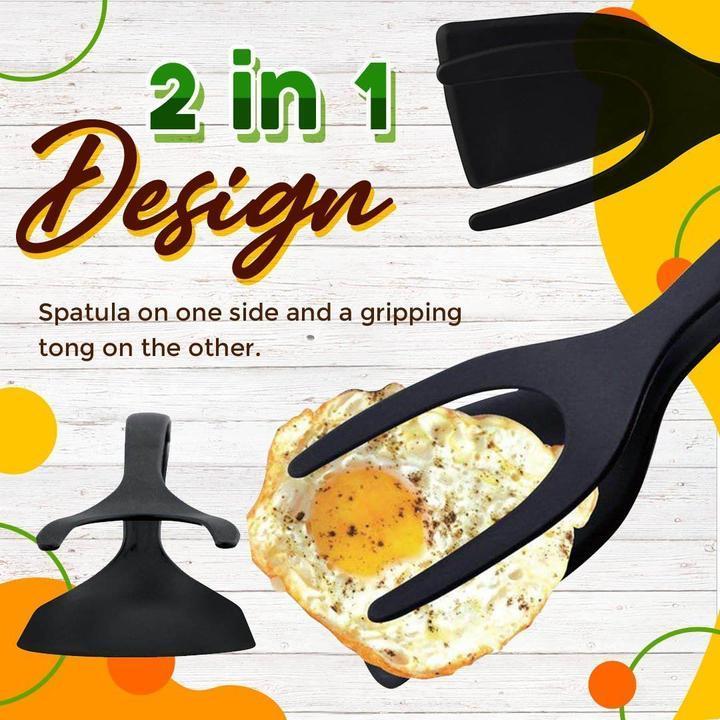 🔥🥩 2-in-1 Spatula Clip – Heat-Resistant Silicone & Non-Slip Handle – Kitchen Cooking Essential
